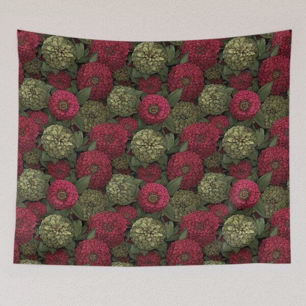 Item preview, Flourishing Zinnia Texture  - Flower Bouquet Pattern - Bridesmaid Gifts designed and sold by RoyalStarsPatts.