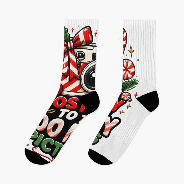 Item preview, Most Likely To Take Too Many Pictures Candy Cane Christmas Camera designed and sold by RoyesButler.
