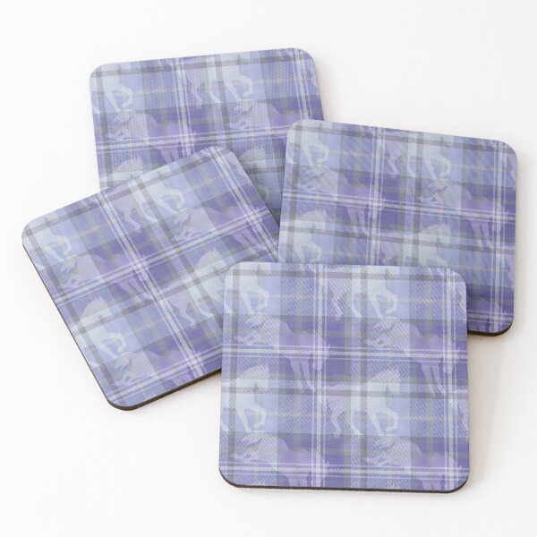 Item preview, Lavenderblue Rainbow horse tartan plaid with faux twill texture designed and sold by Anne Londez Studio.