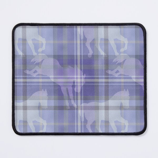 Item preview, Lavenderblue Rainbow horse tartan plaid with faux twill texture designed and sold by Anne Londez Studio.