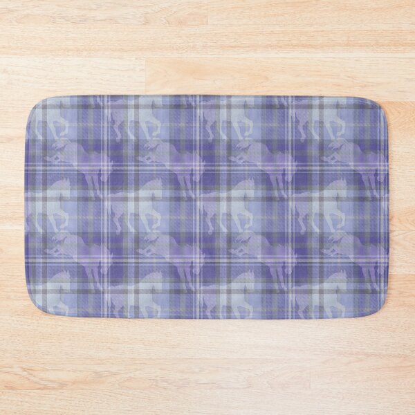 Item preview, Lavenderblue Rainbow horse tartan plaid with faux twill texture designed and sold by Anne Londez Studio.