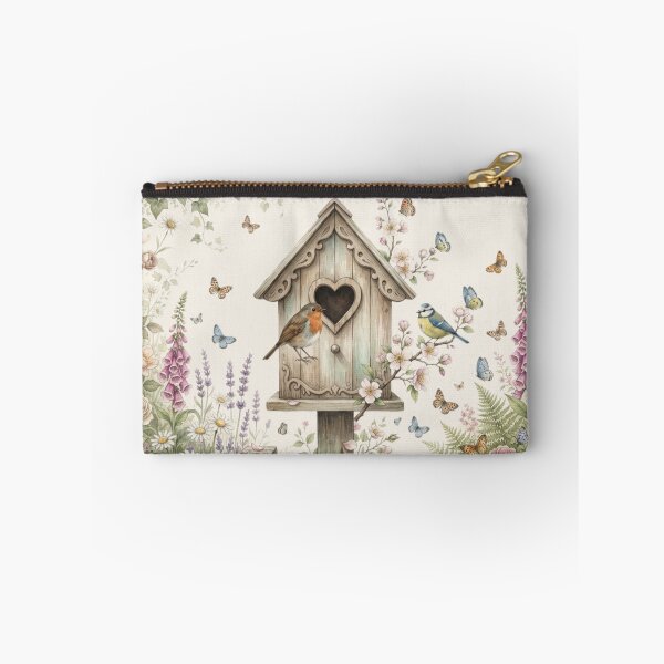 Item preview, Enchanted Heart Birdhouse Cottagecore Watercolor Art designed and sold by CalmCapy Co.