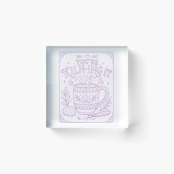 Item preview, You're Kiln-ing It Pottery Mug Purple designed and sold by SamanthaLPottery.