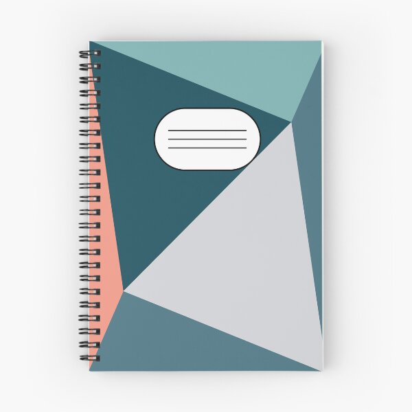 Item preview, Geometric Teal Coral and Grey Abstract Design designed and sold by AhmedZouita.