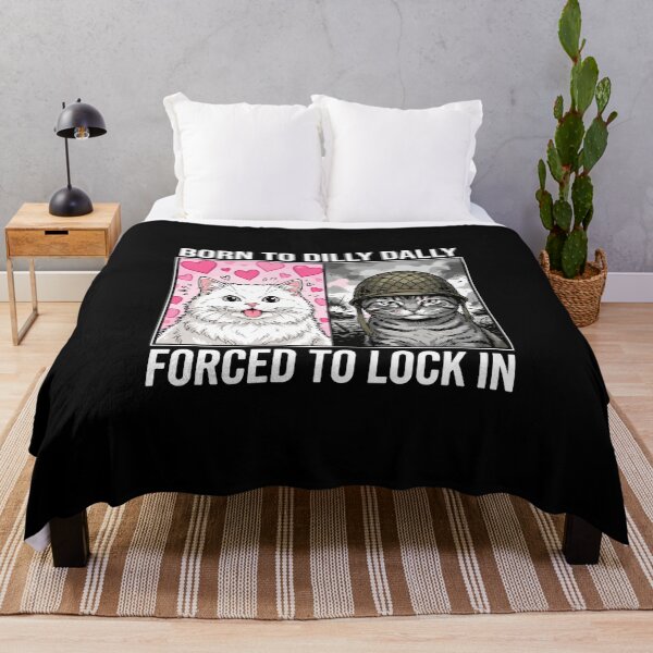 Item preview, Born To Dilly Dally Forced To Lock In Cat Lover Meme designed and sold by PopStars1993.