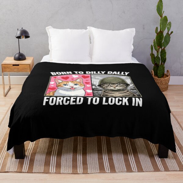 Item preview, Born To Dilly Dally Forced To Lock In Cat Lover Relatable Personality Humor designed and sold by PopStars1993.