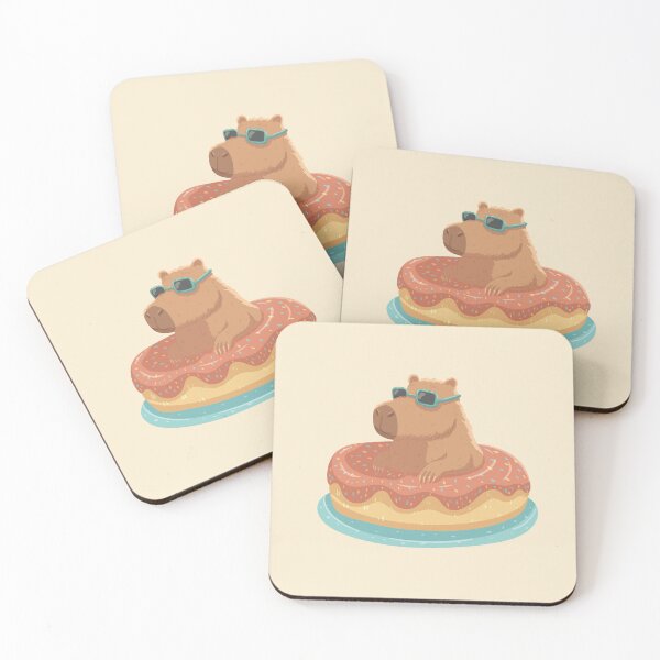 Item preview, Cute capybara in the tasty donut designed and sold by Xatutik.art.