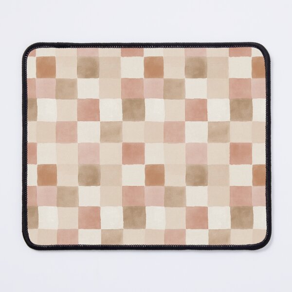 Item preview, Neutral Watercolor Checkerboard Pattern in Beige, Blush & Brown designed and sold by Creative Brat Design Studio.