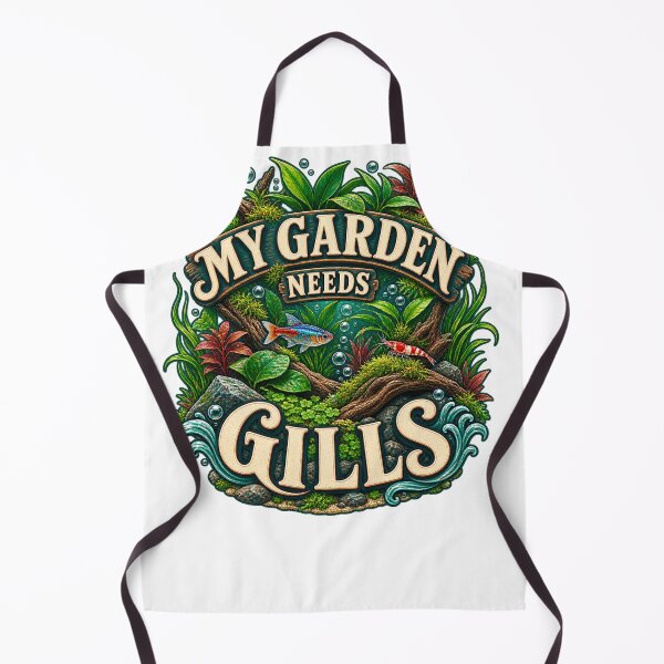 Item preview, Aquascaping Pun Shirt – My Garden Needs Gills Aquarium Art designed and sold by UrbanCanvvas.