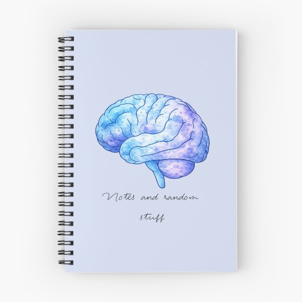 Item preview, Notes and random stuff (blue brain art) designed and sold by The Migraine Enlightenment.