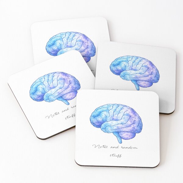 Item preview, Notes and random stuff (blue brain art) designed and sold by The Migraine Enlightenment.