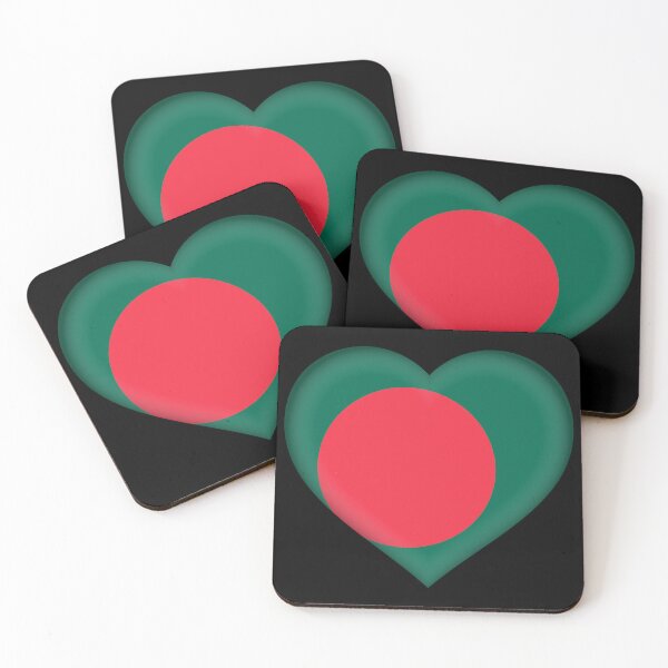 Item preview, Bangladeshi Flag Heart 3D Bangladeshi Love Gift Design designed and sold by yazdogs.