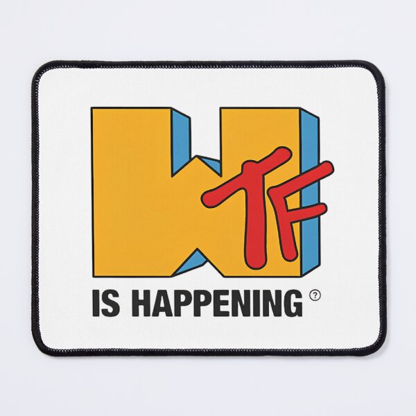 Item preview, WTF Is Happening Music Parody Artwork | 80s Retro Broadcast Print | Pop Culture designed and sold by MusixMerch.