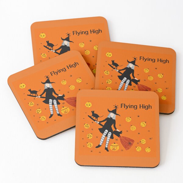 Item preview, Witch Flying with CatS designed and sold by Elaine M Hayward .