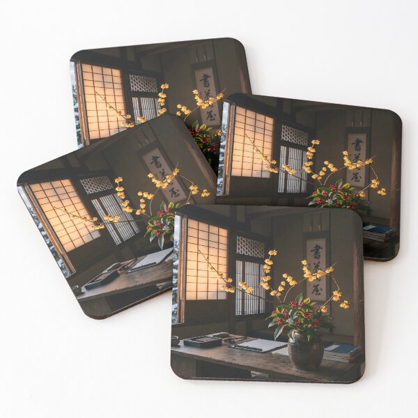 Item preview, Wintersweet Senryo Ikebana New Year Photography designed and sold by conohitoAI-ArtGallery.