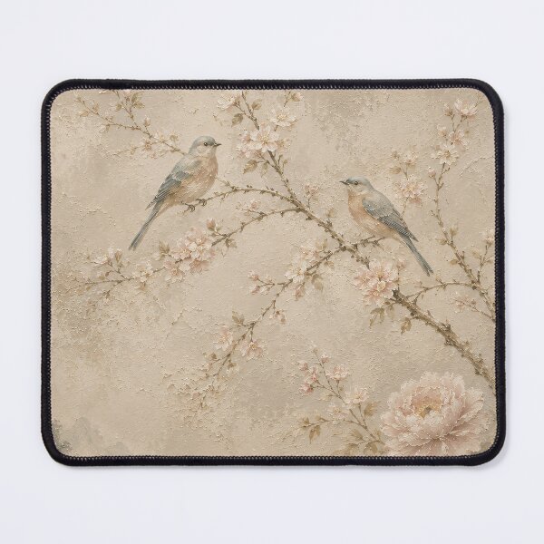 Item preview, Chinoiserie Birds Blossom Peony Muted Botanical Painting designed and sold by Jozefin's Studio.