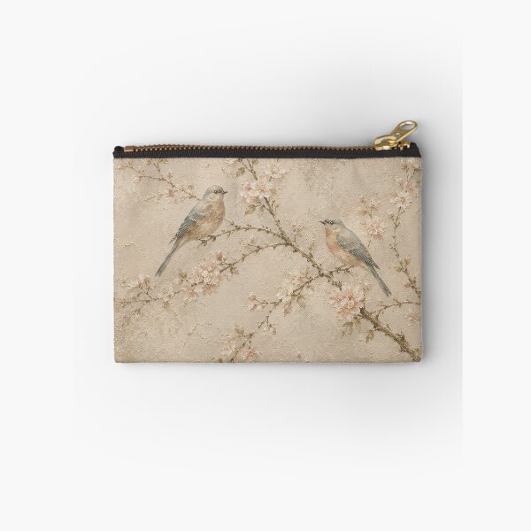 Item preview, Chinoiserie Birds Blossom Peony Muted Botanical Painting designed and sold by Jozefin's Studio.
