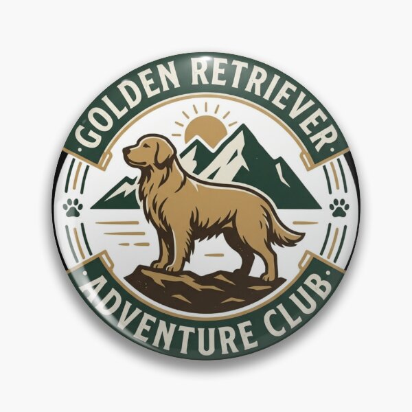 Item preview, Golden Retriever Adventure Club Vintage Hiking Dog Outdoors Emblem Aesthetic designed and sold by mood-draftsman.