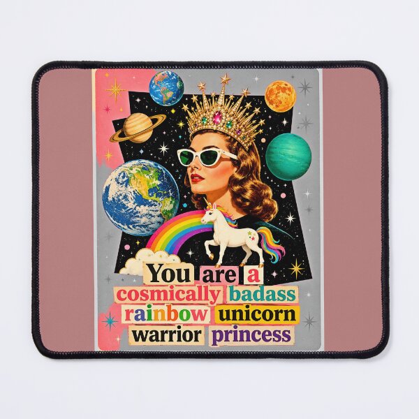 Item preview, Cosmically Badass Rainbow Unicorn Warrior Princess designed and sold by ANIARTONLINE.