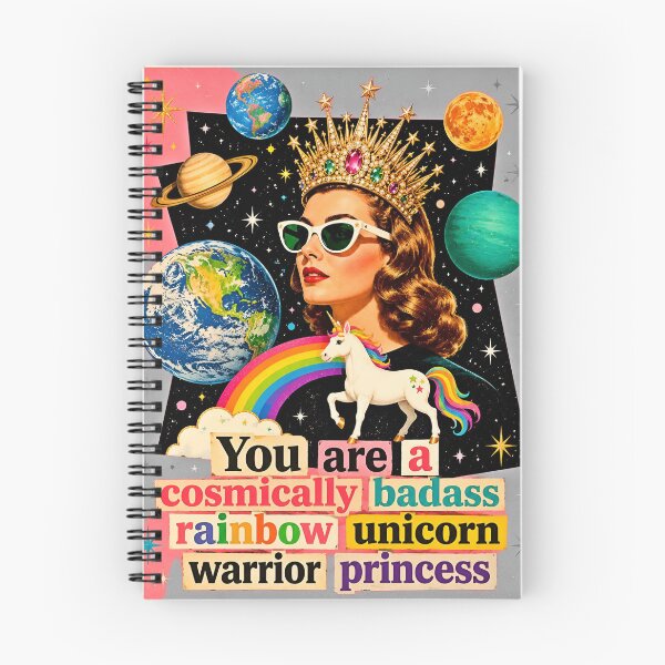 Item preview, Cosmically Badass Rainbow Unicorn Warrior Princess designed and sold by ANIARTONLINE.