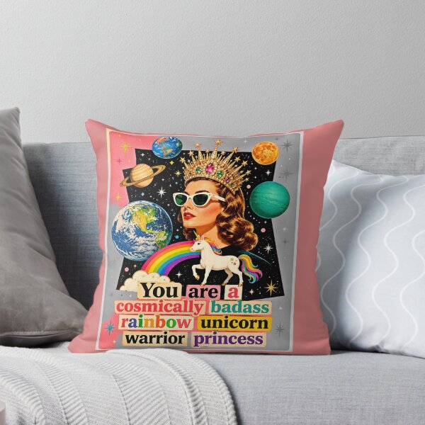 Item preview, Cosmically Badass Rainbow Unicorn Warrior Princess designed and sold by ANIARTONLINE.