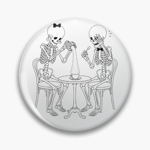 Item preview, Skeleton Couple Making Extremely Sweet Coffee designed and sold by Qenlo.