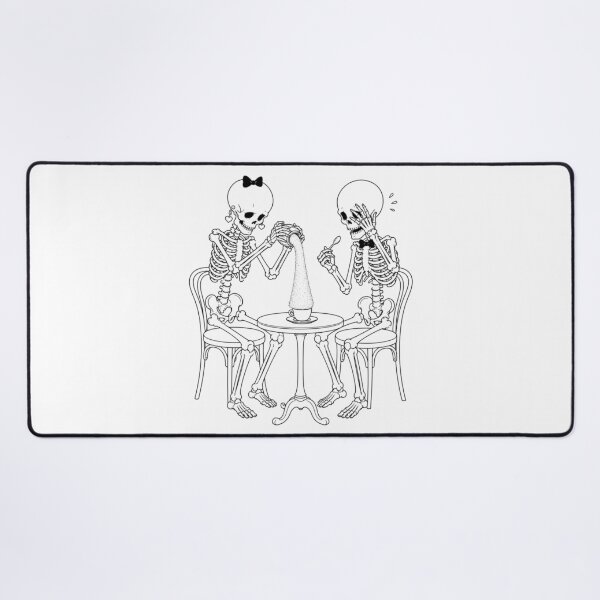 Item preview, Skeleton Couple Making Extremely Sweet Coffee designed and sold by Qenlo.