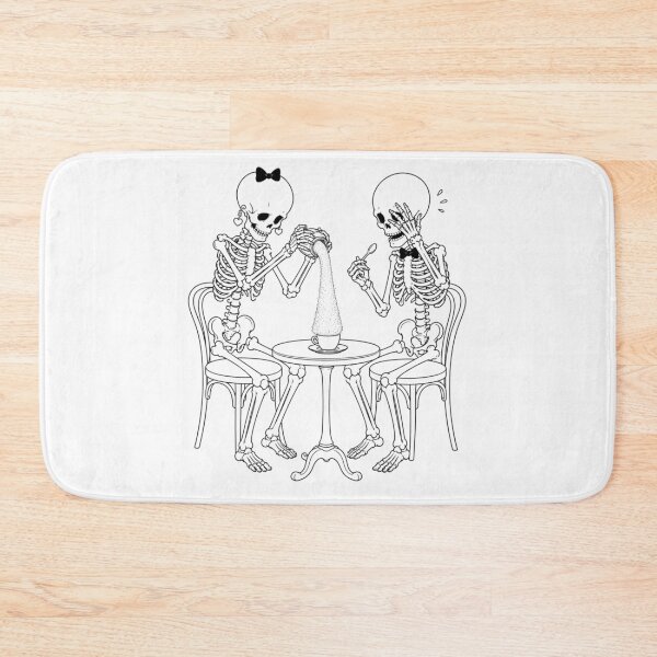 Item preview, Skeleton Couple Making Extremely Sweet Coffee designed and sold by Qenlo.