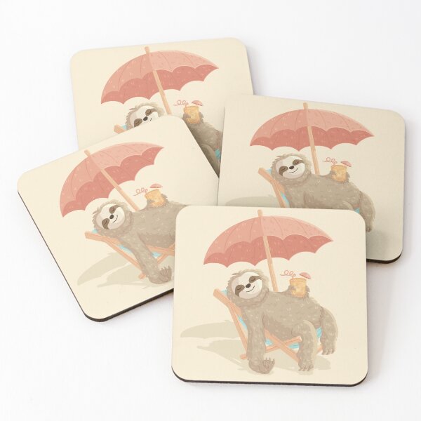 Item preview, Relaxing sloth tropical vacation summer holiday designed and sold by Xatutik.art.