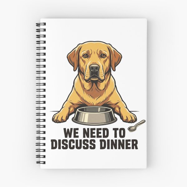 Item preview, Funny Hungry Dog We Need To Discuss Dinner Labrador Food Bowl Retro Aesthetic designed and sold by mood-draftsman.