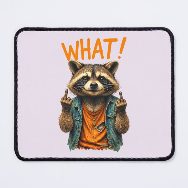 Item preview, WHAT! DEFIANT RACCOON DESIGN 1 designed and sold by DigitalandPhoto.