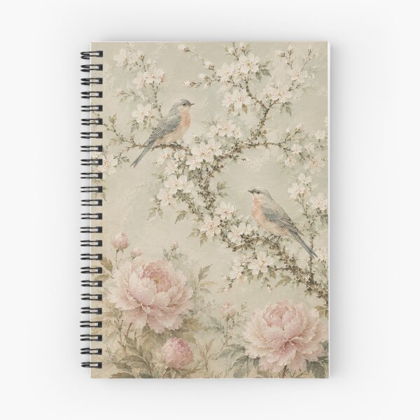 Item preview, Chinoiserie Birds Peony Blossom Soft Watercolour Painting designed and sold by Jozefin's Studio.