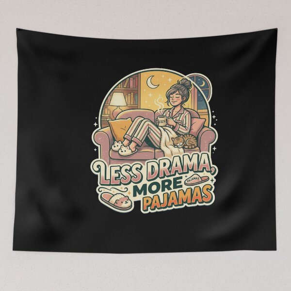 Item preview, Less Drama, More Pajamas designed and sold by joetrade.