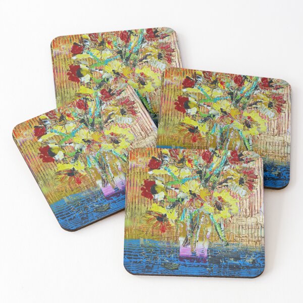 Item preview, Sunflowers in Vase Abstract 745 designed and sold by Eraclis Aristidou.