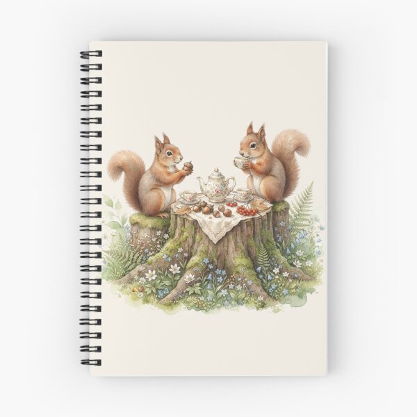 Item preview, Woodland Squirrel Tea Party Cottagecore Art designed and sold by CalmCapy Co.