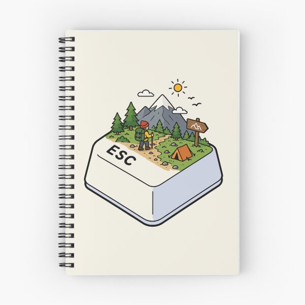 Item preview, Escape to the Mountains – Hiking Adventure ESC Keycap designed and sold by tindian.