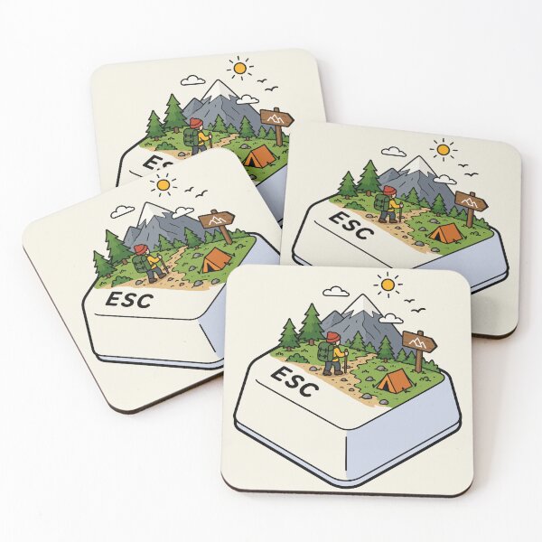 Item preview, Escape to the Mountains – Hiking Adventure ESC Keycap designed and sold by tindian.