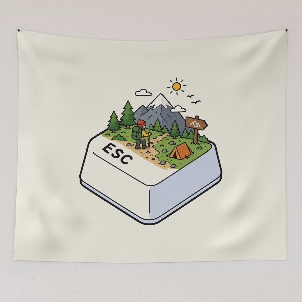 Item preview, Escape to the Mountains – Hiking Adventure ESC Keycap designed and sold by tindian.