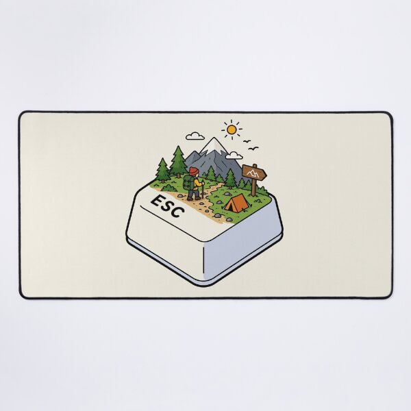 Item preview, Escape to the Mountains – Hiking Adventure ESC Keycap designed and sold by tindian.