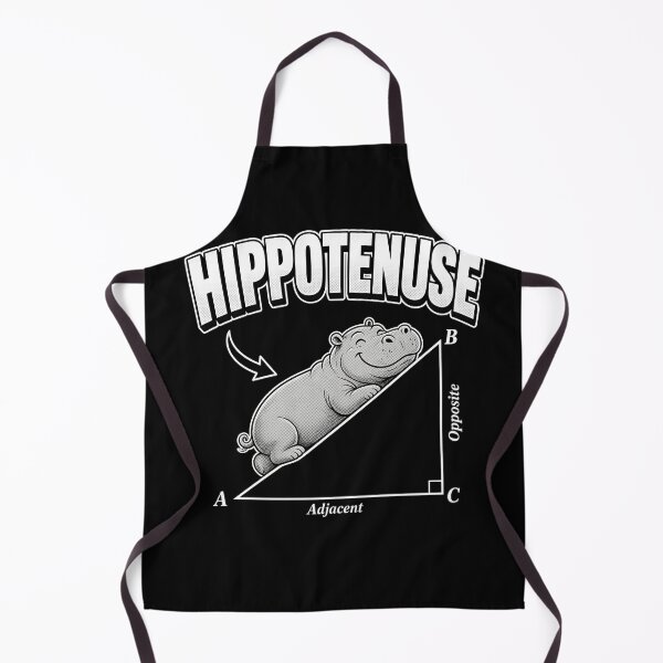 Item preview, Hippotenuse Funny Math Hippo Geometry Pun designed and sold by TshirtsOnline-.