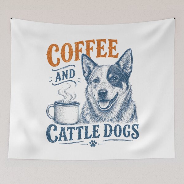 Item preview, Coffee and Cattle Dog designed and sold by Animavera.