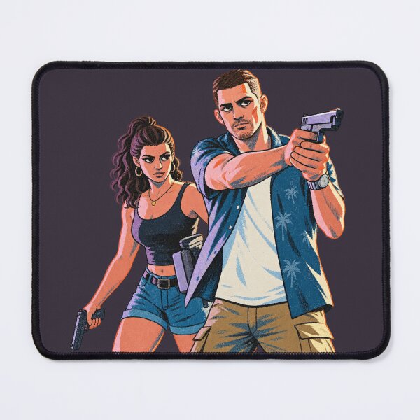 Item preview, GTA 6 Couple Vice City Fan Art Jason Lucia Retro Vintage designed and sold by ZOHRR.
