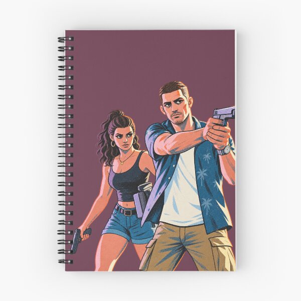 Item preview, GTA 6 Couple Vice City Fan Art Jason Lucia Retro Vintage designed and sold by ZOHRR.