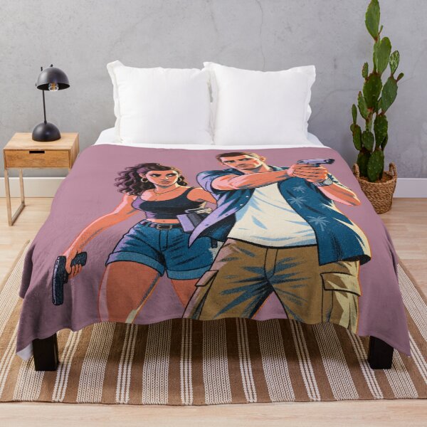 Item preview, GTA 6 Couple Vice City Fan Art Jason Lucia Retro Vintage designed and sold by ZOHRR.