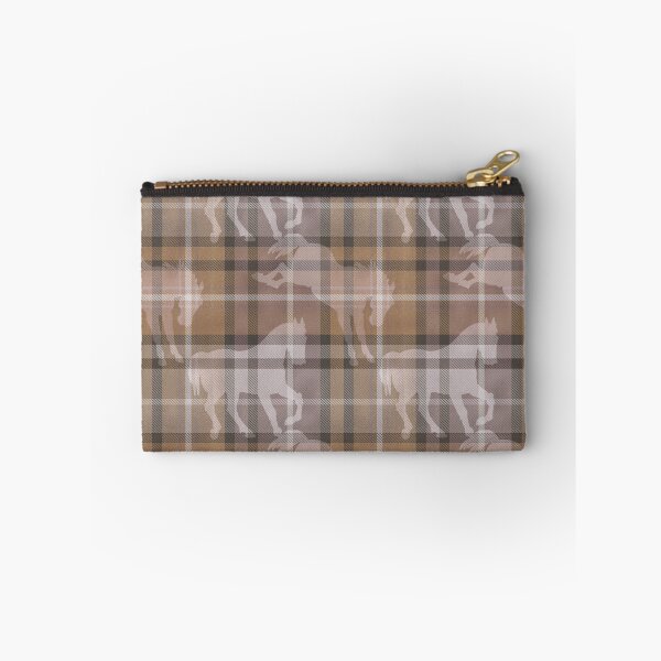 Item preview, Southwestern earthy brown horse tartan plaid with faux twill texture designed and sold by Anne Londez Studio.