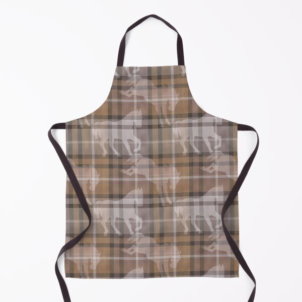 Item preview, Southwestern earthy brown horse tartan plaid with faux twill texture designed and sold by Anne Londez Studio.