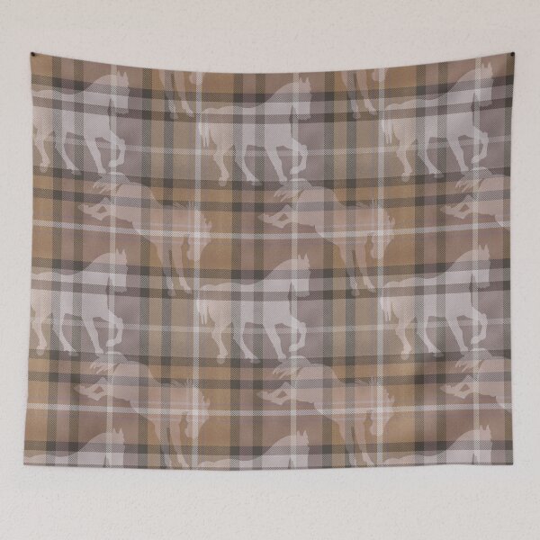 Item preview, Southwestern earthy brown horse tartan plaid with faux twill texture designed and sold by Anne Londez Studio.