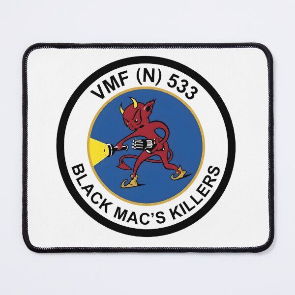 Item preview, USMC VMF(N)-533 Black Mac's Killers Night Fighter Squadron Emblem designed and sold by CharlieDesings.
