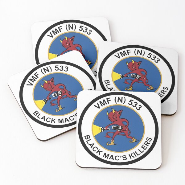Item preview, USMC VMF(N)-533 Black Mac's Killers Night Fighter Squadron Emblem designed and sold by CharlieDesings.
