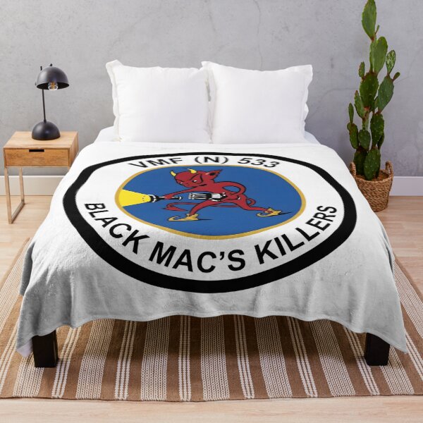 Item preview, USMC VMF(N)-533 Black Mac's Killers Night Fighter Squadron Emblem designed and sold by CharlieDesings.